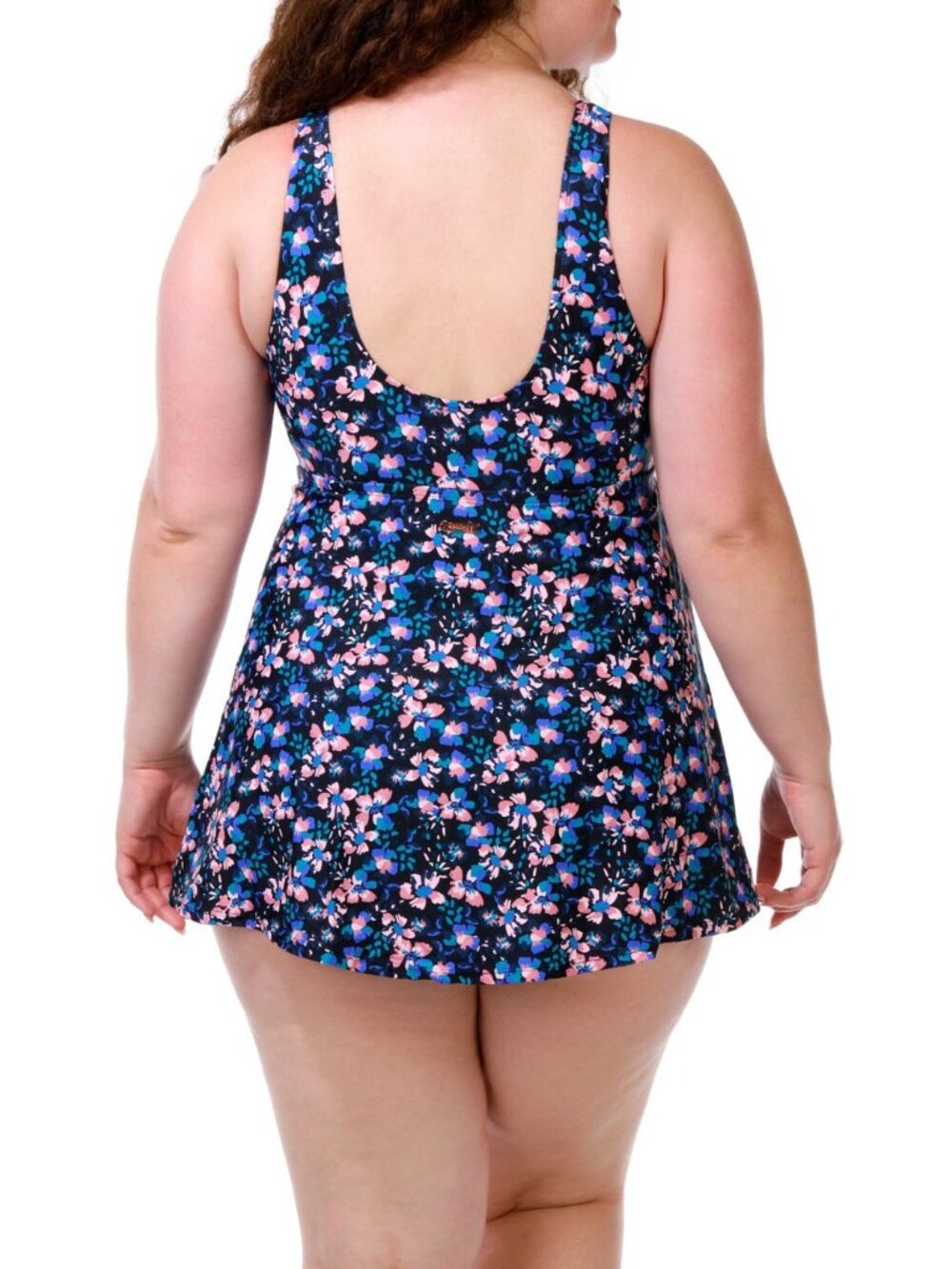 NWT Raisins Curve Lucia Swimdress Swimsuit Black Floral Size 24W $106 [jb] - Picture 2 of 10